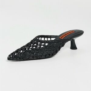 Simon Miller Black Woven Heeled Mules